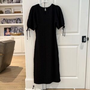 ANTHROPOLOGIE- NWT BLACK ENGLISH FACTORY DRESS- SIZE MEDIUM